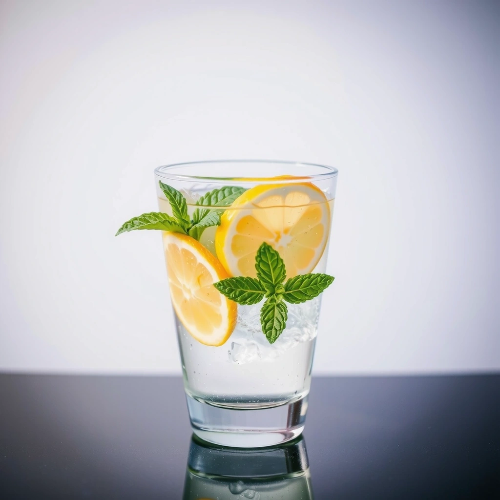 Agua con limón fresca